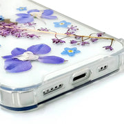 Blue Sorbaria Sorbifolia Purple Delphinium | Clear Bumper Phone Case | Optional Magnetic Ring