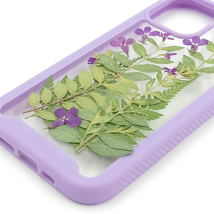 Lobelia Erinus & Green Leaf | 2 in 1 Full Protection Case | Apple Samsung Google