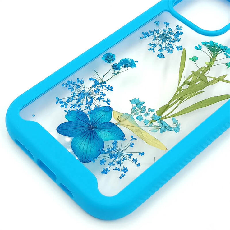 Blue Hydrangea Lace Flower | 2 in 1 Full Protection Case | Apple Samsung Google