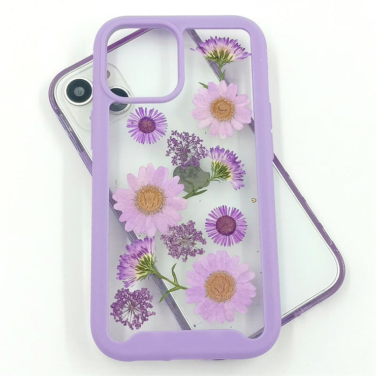 Purple Forget Me Not Daisy | 2 in 1 Full Protection Case | Apple Samsung Google