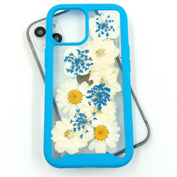 Delphinium Daisy Lace Flower | 2 in 1 Full Protection Case | Apple Samsung Google