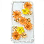 Yellow Orange Daisy Lace Flower | Clear Bumper Phone Case | Optional Magnetic Ring