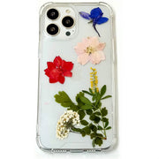 Red Pink Delphinium Alyssum | Clear Bumper Phone Case | Optional Magnetic Ring