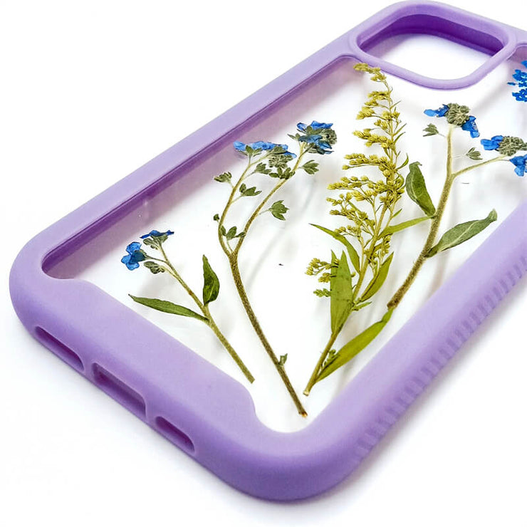 Goldenrods Blue Lace Flower | 2 in 1 Full Protection Case | Apple Samsung Google