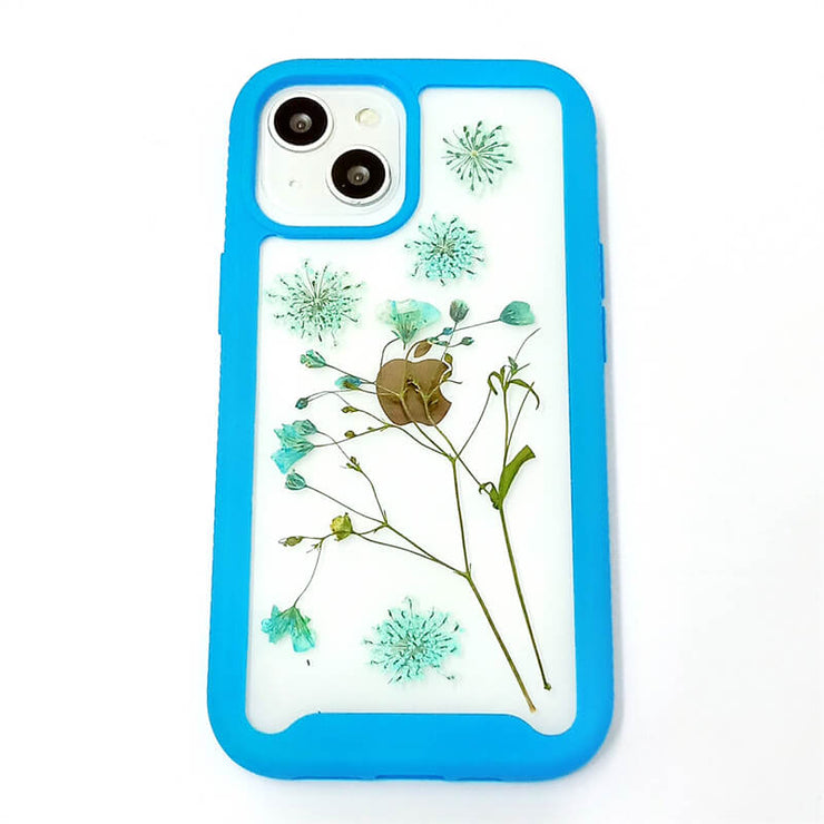 Light Blue Lace Flower | 2 in 1 Full Protection Case | Apple Samsung Google