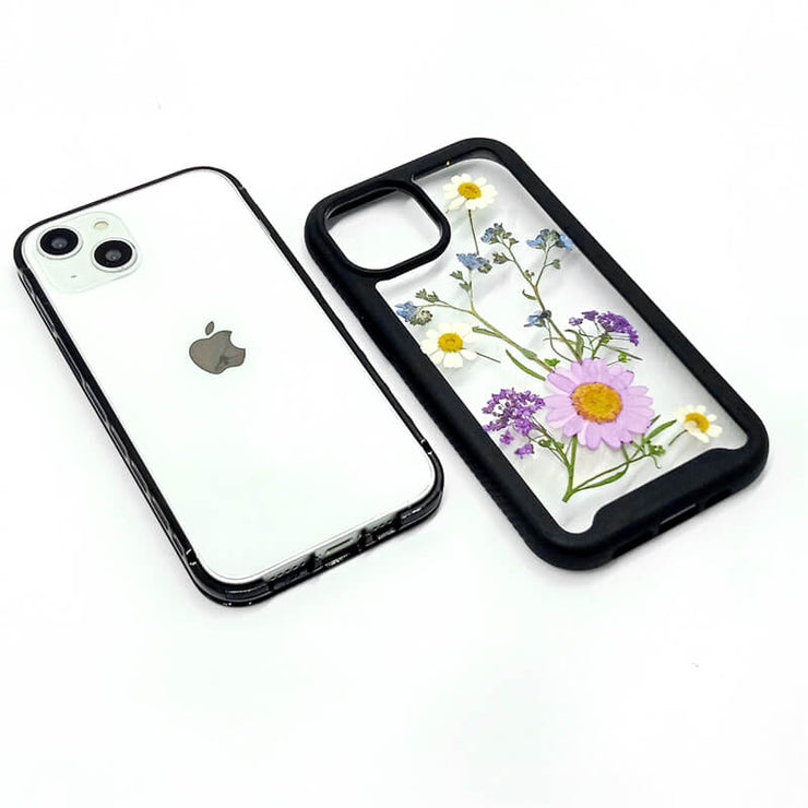 Purple White Daisy | 2 in 1 Full Protection Case | Apple Samsung Google