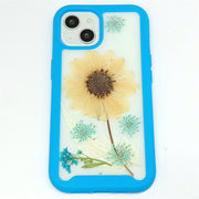 Yellow Cosmos Blue Lace Flower | 2 in 1 Full Protection Case | Apple Samsung Google