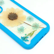 Yellow Cosmos Blue Lace Flower | 2 in 1 Full Protection Case | Apple Samsung Google