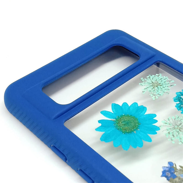 Blue Gypsophila Daisy Lace Flower | 2 in 1 Full Protection Case | Google Phone Case