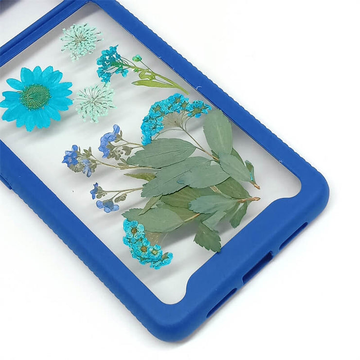 Blue Gypsophila Daisy Lace Flower | 2 in 1 Full Protection Case | Google Phone Case