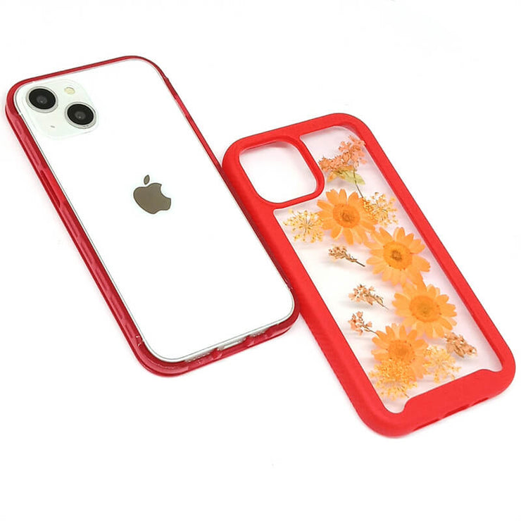 Orange Daisy Lace Flower | 2 in 1 Full Protection Case | Apple Samsung Google