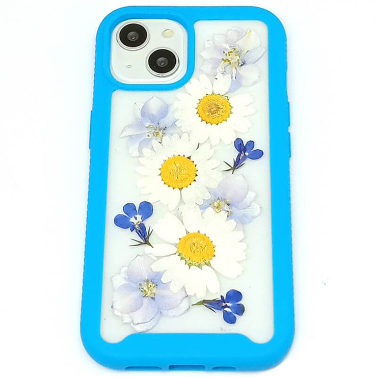 Blue Delphinium White Daisy | 2 in 1 Full Protection Case | Apple Samsung Google