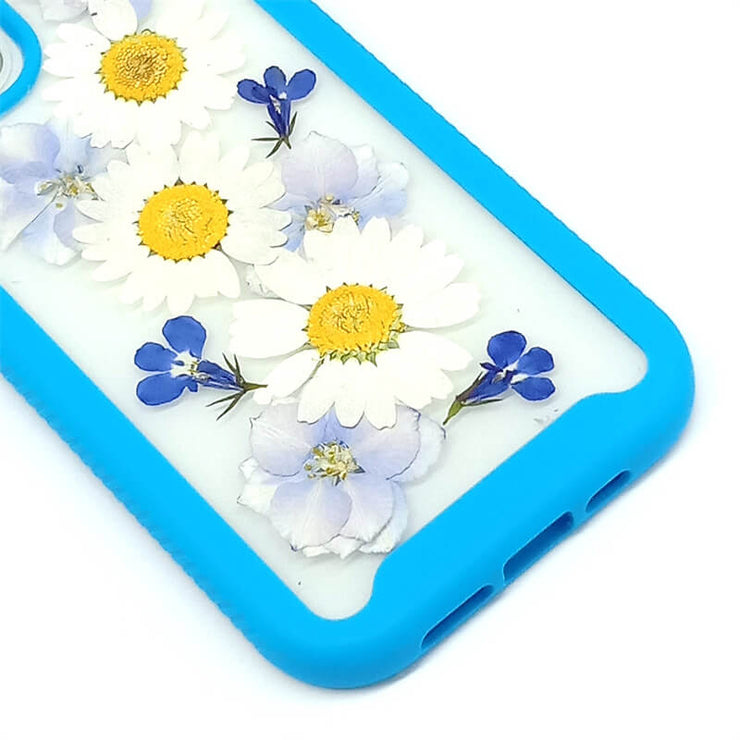 Blue Delphinium White Daisy | 2 in 1 Full Protection Case | Apple Samsung Google