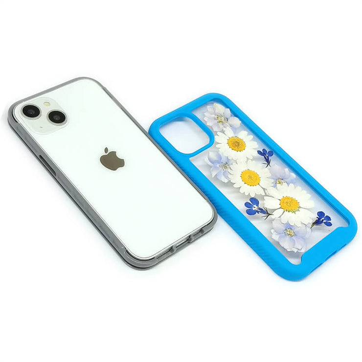 Blue Delphinium White Daisy | 2 in 1 Full Protection Case | Apple Samsung Google