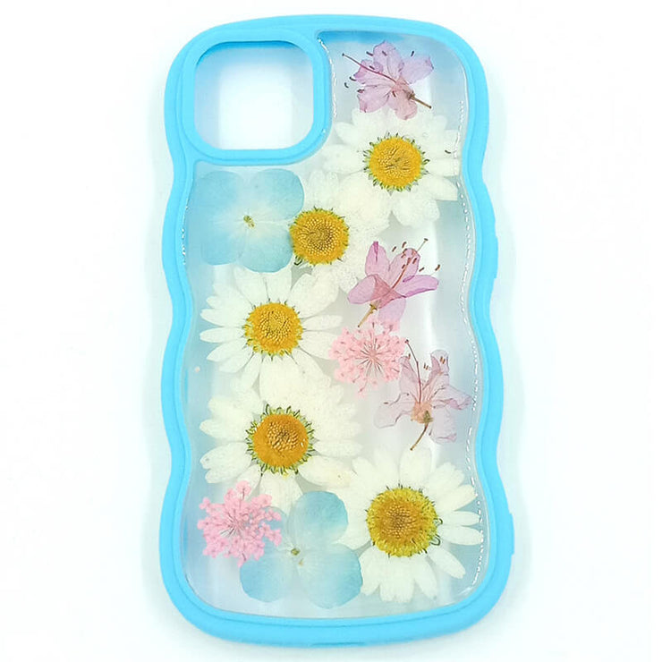 White Daisy Hydrangea | Waves Bumper Border Case | iPhone 12/13/14 Phone Case