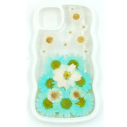 Delphinium surrounded by Daisies | Waves Bumper Border Case | iPhone 12/13/14 Phone Case