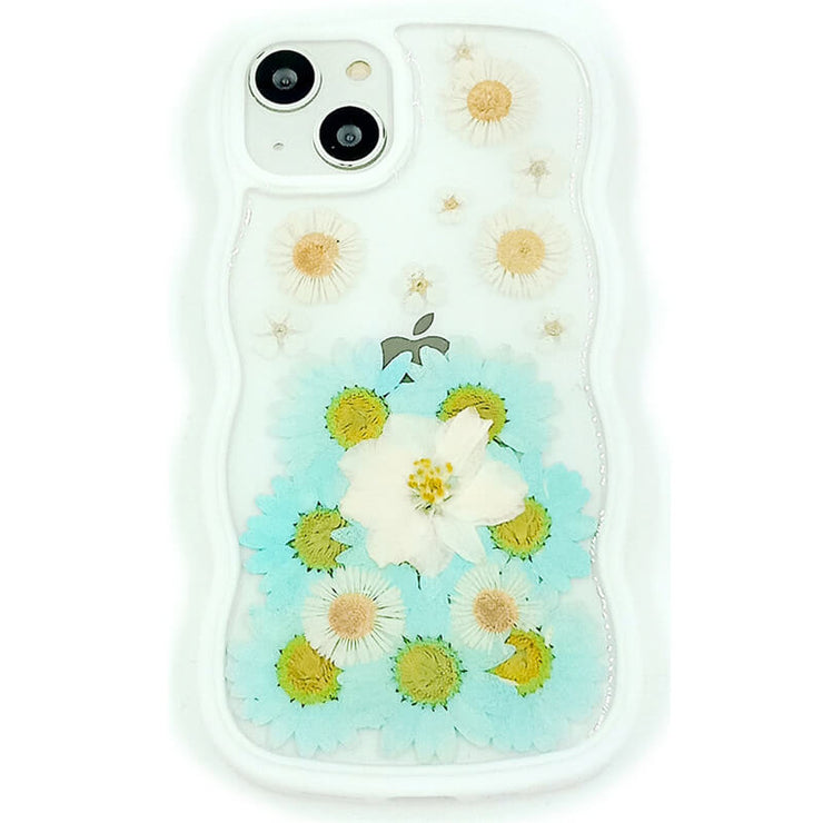 Delphinium surrounded by Daisies | Waves Bumper Border Case | iPhone 12/13/14 Phone Case