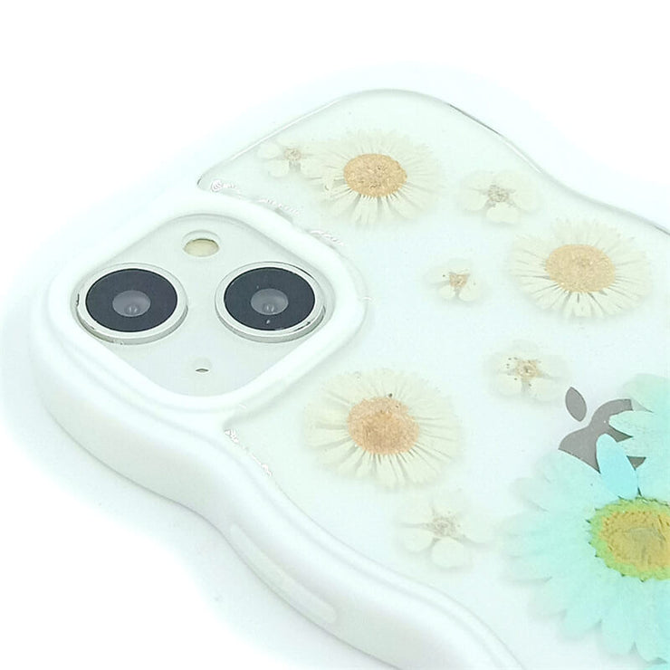 Delphinium surrounded by Daisies | Waves Bumper Border Case | iPhone 12/13/14 Phone Case