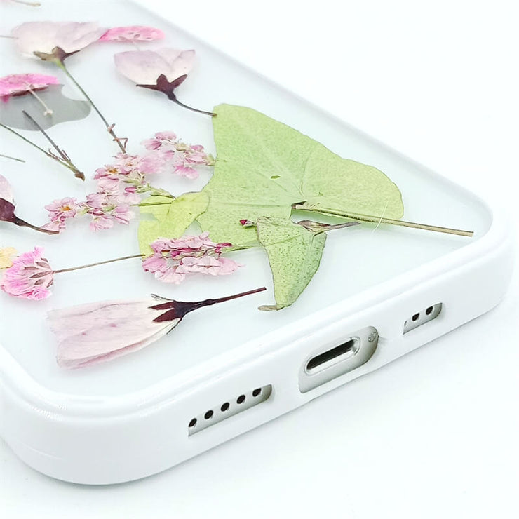 Pink Begonia | with Lanyard | with Magsafe | Colorful Border Case