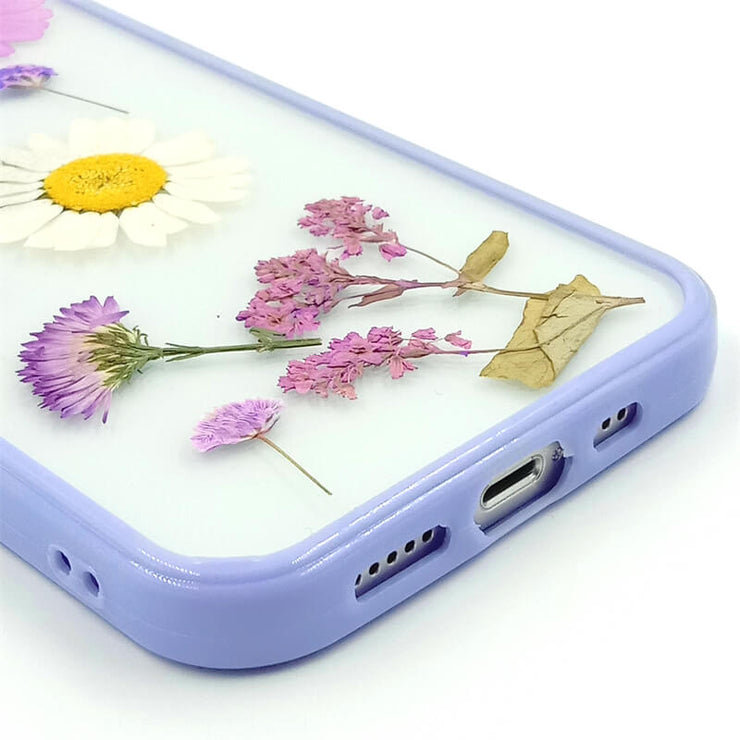 Daisy Purple Aster | with Lanyard | with Magsafe | Colorful Border Case