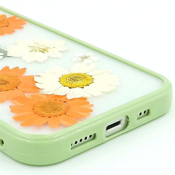 Daisy White Delphinium | with Lanyard | with Magsafe | Colorful Border Case