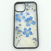 White Wedgelet Fern Blue Delphinium | with Lanyard | with Magsafe | Colorful Border Case