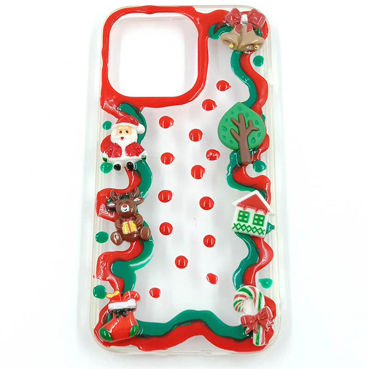 Candy Bear Santa | Cream Glue 3D Phone Case | Christmas Collection