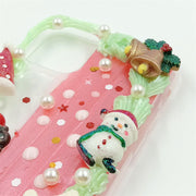 Santa Claus is Delivering Gifts | Cream Glue 3D Phone Case | Christmas Collection