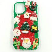 Surprise Santa Head | Cream Glue 3D Phone Case | Christmas Collection