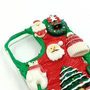 Surprise Santa Head | Cream Glue 3D Phone Case | Christmas Collection