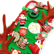 Reindeer Antlers Christmas Decoration | Cream Glue 3D Phone Case | Christmas Collection