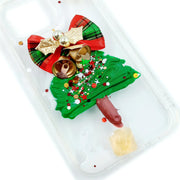 Christmas Tree with Bells and Bows | Cream Glue 3D Phone Case | Christmas Collection