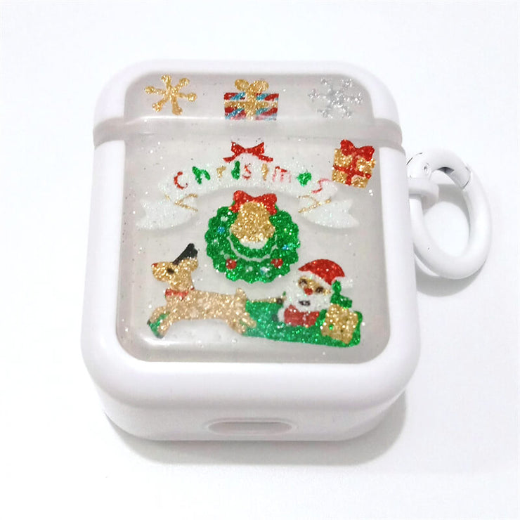 Santa Claus Riding Reindeer Cart | Christmas limited | Resin | Case for AirPods