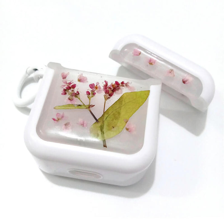 Red Delphinium with Branches | Pressed Real Flower | AirPods with Name