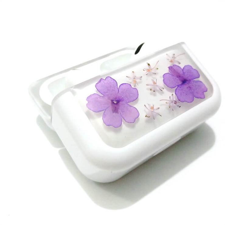 Purple Hydrangea with Japonica | Pressed Real Flower | Resin | AirPods