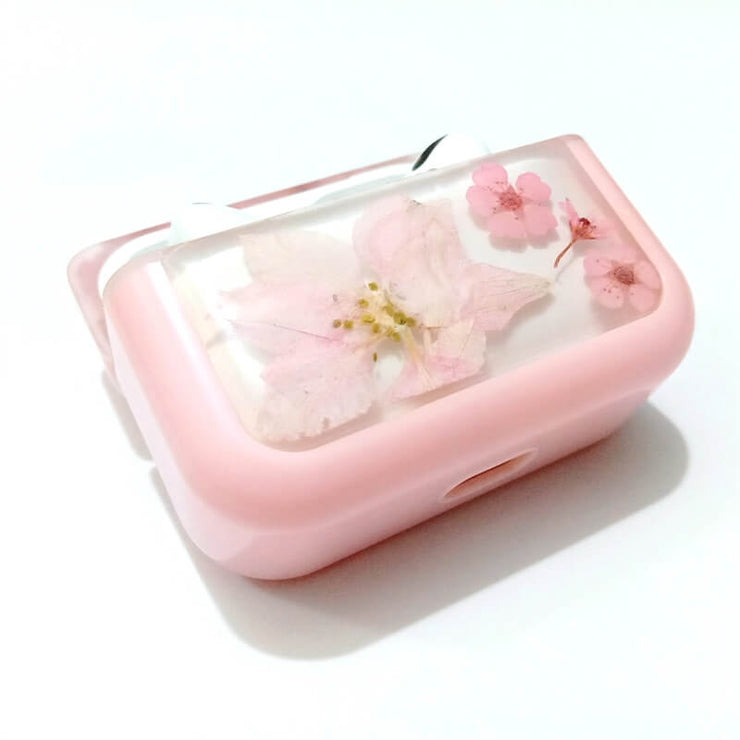 Pink Sorbaria Sorbifolia Delphinium | Pressed Real Flower | Resin | AirPods