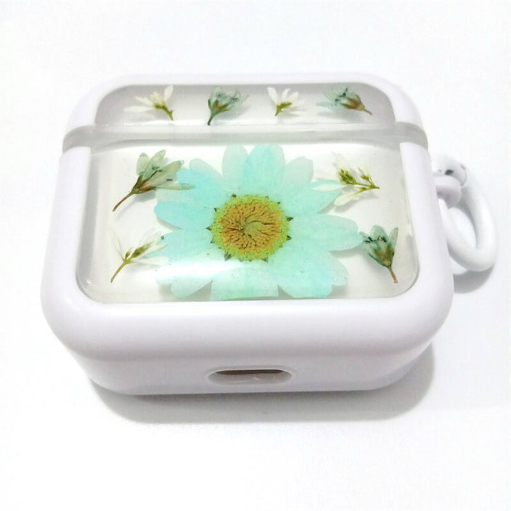 Light Blue Daisy White Stellaria Graminea | Pressed Real Flower | Resin | AirPods