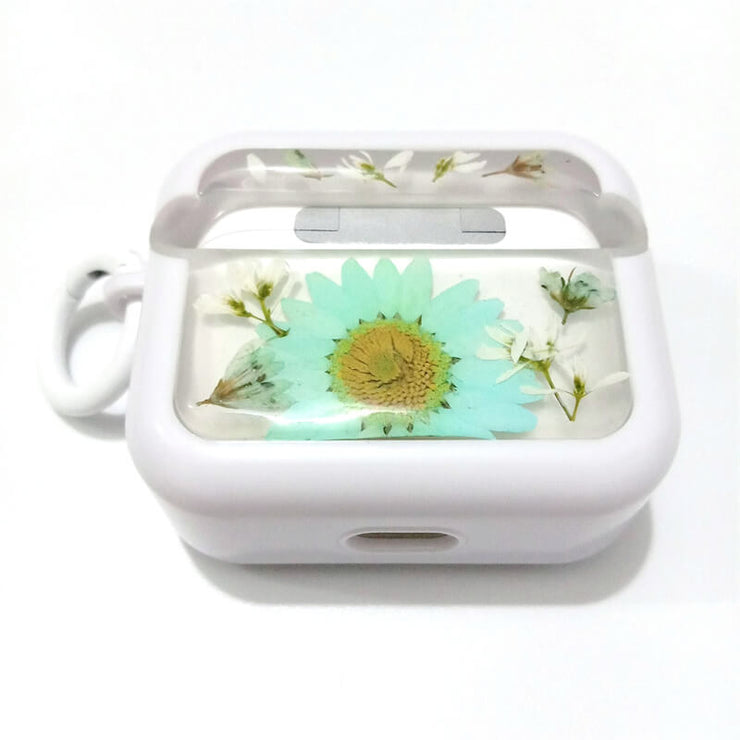 Light Blue Daisy White Stellaria Graminea | Pressed Real Flower | Resin | AirPods