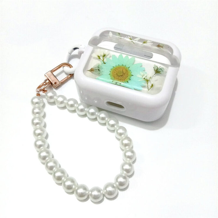 Light Blue Daisy White Stellaria Graminea | Pressed Real Flower | Resin | AirPods