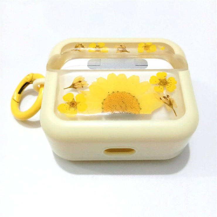 Yellow Daisy Sorbaria Sorbifolia | Pressed Real Flower | Resin | AirPods