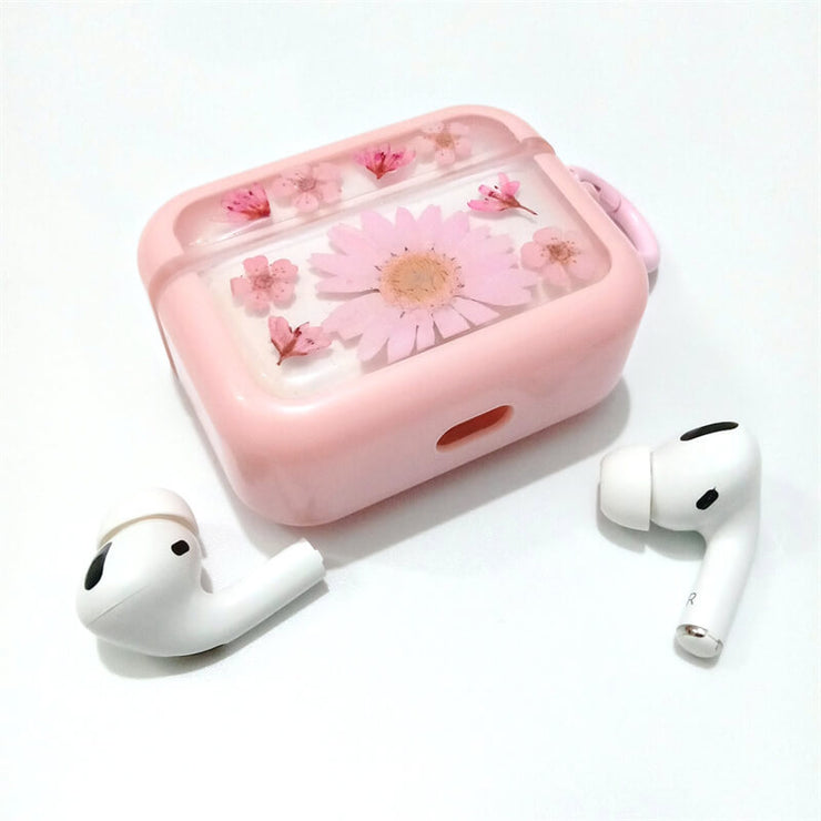 Pink Daisy Sorbaria Sorbifolia | Pressed Real Flower | Resin | AirPods