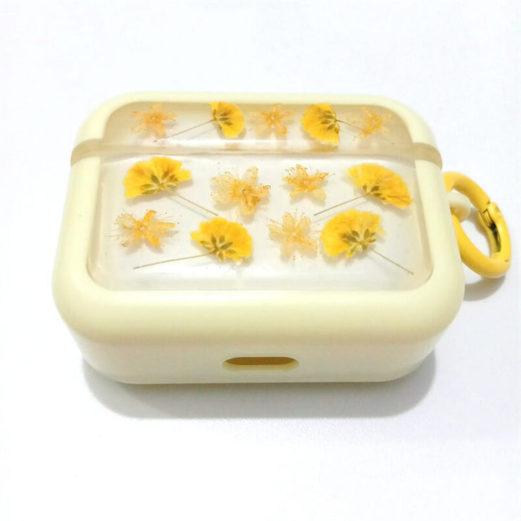 Yellow Aster Japonica | Pressed Real Flower | Resin | AirPods