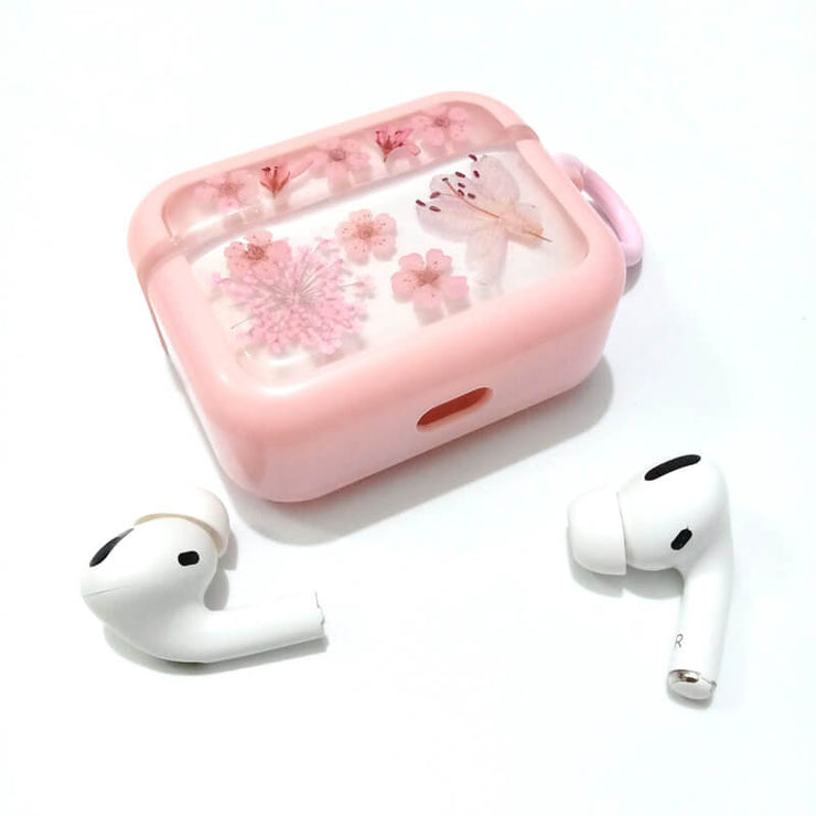 Pink Rhododendron Sorbaria Sorbifolia | Pressed Real Flower | Resin | AirPods