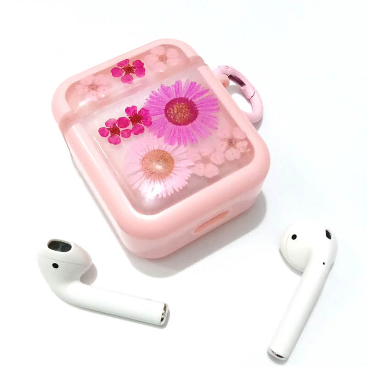 Pink Erigeron Sorbaria Sorbifolia | Pressed Real Flower | Resin | AirPods