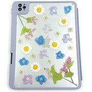 Blue Purple Hydrangea | Detachable Back Tablet Case | with Lens Protector