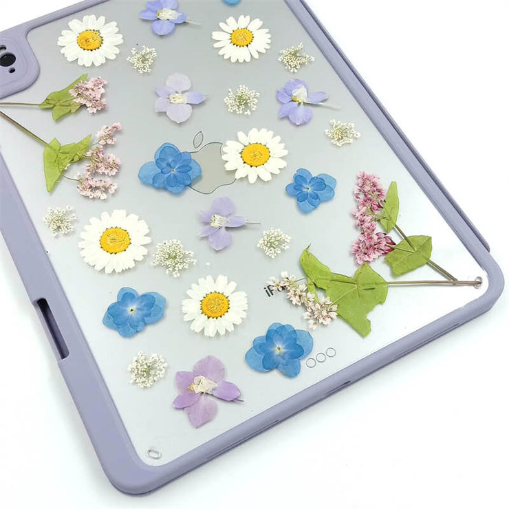 Blue Purple Hydrangea | Detachable Back Tablet Case | with Lens Protector