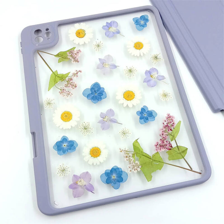 Blue Purple Hydrangea | Detachable Back Tablet Case | with Lens Protector