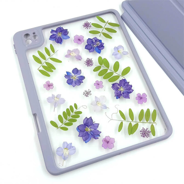 Purple Hydrangea | Detachable Back Tablet Case | with Lens Protector