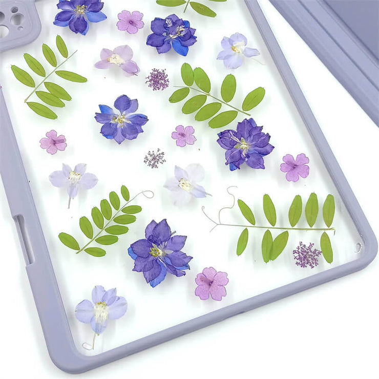 Purple Hydrangea | Detachable Back Tablet Case | with Lens Protector