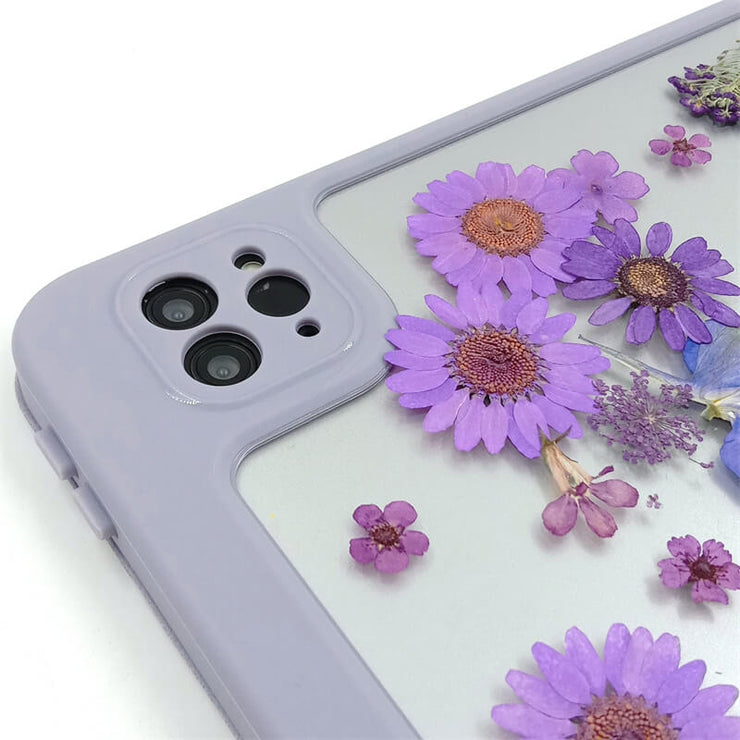 Purple Daisy Alyssum | Detachable Back Tablet Case | with Lens Protector